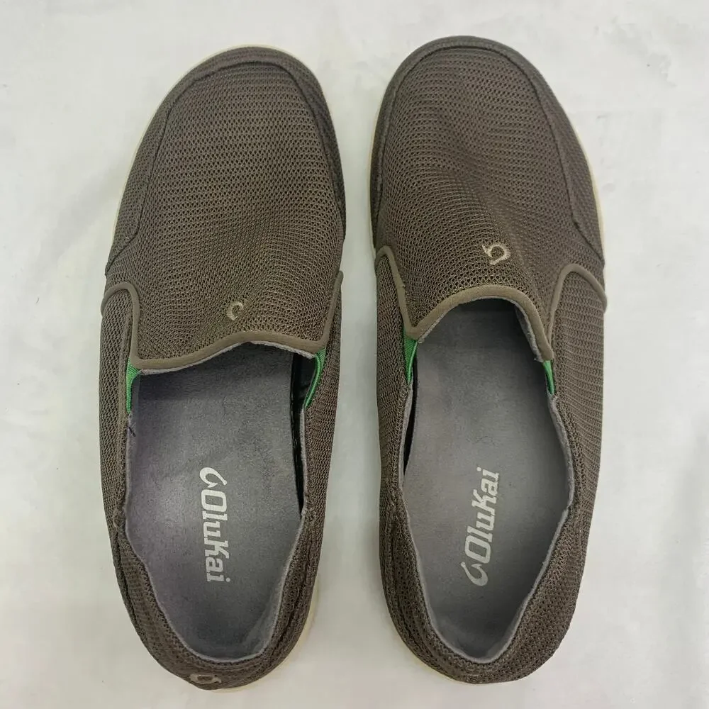 OluKai Mens 8.5 Nohea Mesh Sneakers Slip On Comfort Shoes Collapsible Heel Water